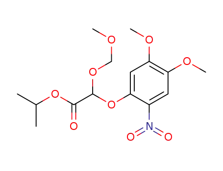 Molecular Structure of 1027602-75-0 ((4,5-Dimethoxy-2-nitro-phenoxy)-methoxymethoxy-acetic acid isopropyl ester)