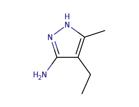 Molecular Structure of 151521-79-8 (1H-Pyrazol-3-amine,4-ethyl-5-methyl-(9CI))