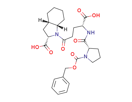 (2S,3aS,7aS)-1-{(R)-4-[((S)-1-Benzyloxycarbonyl-pyrrolidine-2-carbonyl)-amino]-4-carboxy-butyryl}-octahydro-indole-2-carboxylic acid