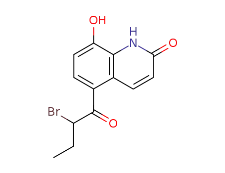 Molecular Structure of 59827-93-9 (5-(2-Bromo-1-oxobutyl)-8-hydroxy-2(1H)-quinolinone)