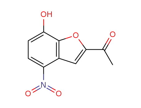 4-nitro 2-acetyl-7-hydroxybenzo<b>furan