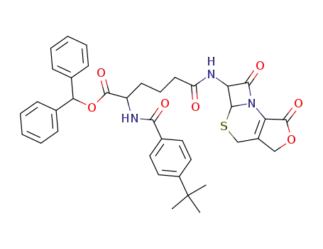 2-(4-tert-Butyl-benzoylamino)-5-(1,7-dioxo-2,2a,5,7-tetrahydro-1H,4H-6-oxa-3-thia-7b-aza-cyclobuta[e]inden-2-ylcarbamoyl)-pentanoic acid benzhydryl ester