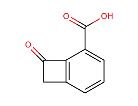 Molecular Structure of 203805-66-7 (8-Oxo-bicyclo[4.2.0]octa-1<sup>(6)</sup>,2,4-triene-2-carboxylic acid)