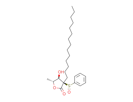 (3R,4R,5R)-3-Benzenesulfinyl-4-hydroxy-5-methyl-3-tetradecyl-dihydro-furan-2-one