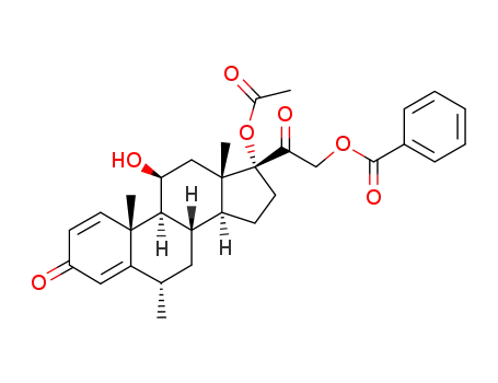 17α-acetoxy-21-benzoyloxy-11β-hydroxy-6α-methyl-1,4-pregnadiene-3,20-dione