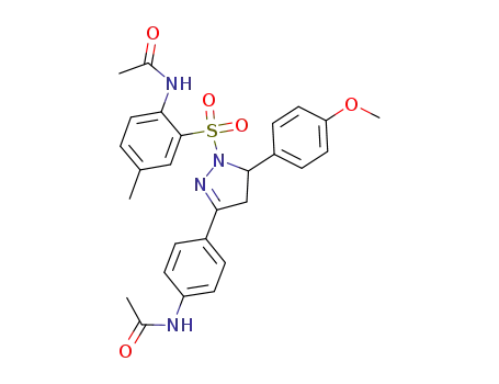 N-{2-[3-(4-Acetylamino-phenyl)-5-(4-methoxy-phenyl)-4,5-dihydro-pyrazole-1-sulfonyl]-4-methyl-phenyl}-acetamide