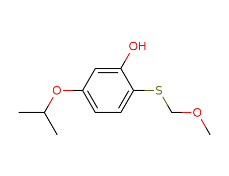 Molecular Structure of 213206-74-7 (5-Isopropoxy-2-methoxymethylsulfanyl-phenol)