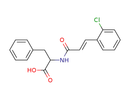 Molecular Structure of 120680-77-5 (2-[(E)-3-(2-Chloro-phenyl)-acryloylamino]-3-phenyl-propionic acid)