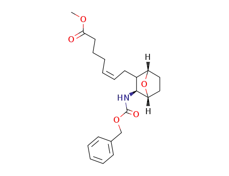 5-Heptenoic acid,
7-[3-[[(phenylmethoxy)carbonyl]amino]-7-oxabicyclo[2.2.1]hept-2-yl]-,
methyl ester