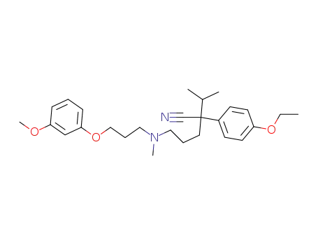 2-(4-Ethoxy-phenyl)-2-isopropyl-5-{[3-(3-methoxy-phenoxy)-propyl]-methyl-amino}-pentanenitrile