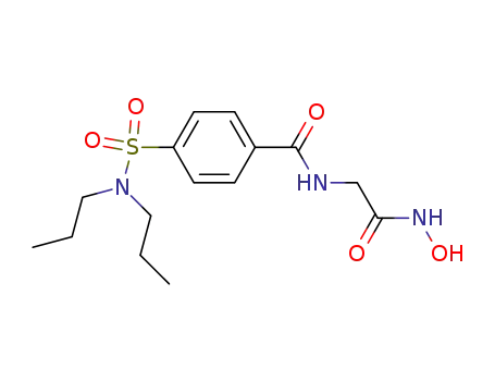 Molecular Structure of 75910-98-4 (Benzamide,
4-[(dipropylamino)sulfonyl]-N-[2-(hydroxyamino)-2-oxoethyl]-)