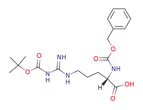 Molecular Structure of 2601-51-6 (N5-[[[(1,1-Dimethylethoxy)carbonyl]amino](imino)methyl]-N2-[(benzyloxy)carbonyl]-L-ornithine)