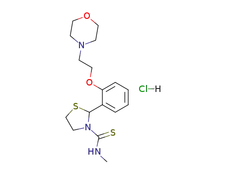 3-Thiazolidinecarbothioamide,
N-methyl-2-[2-[2-(4-morpholinyl)ethoxy]phenyl]-, monohydrochloride