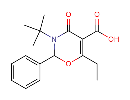 3-tert-Butyl-6-ethyl-4-oxo-2-phenyl-3,4-dihydro-2H-[1,3]oxazine-5-carboxylic acid