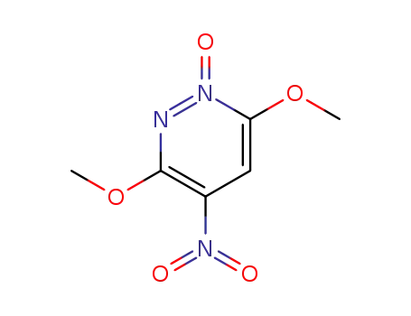 Molecular Structure of 1673-34-3 (3,6-dimethoxy-4-nitro-1-oxo-1,6-dihydropyridazin-1-ium)