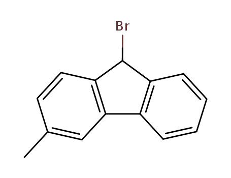 Molecular Structure of 92152-30-2 (9H-Fluorene, 9-bromo-3-methyl-)