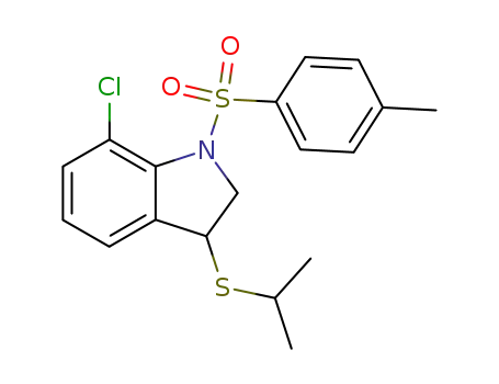1H-Indole,
7-chloro-2,3-dihydro-3-[(1-methylethyl)thio]-1-[(4-methylphenyl)sulfonyl]-