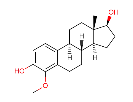 Molecular Structure of 26788-23-8 (1,3,5(10)-Estratrien-3,4,17beta-triol 4-methyl ether)