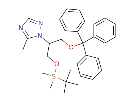 1-[1-(tert-Butyl-dimethyl-silanyloxymethyl)-2-trityloxy-ethyl]-5-methyl-1H-[1,2,4]triazole