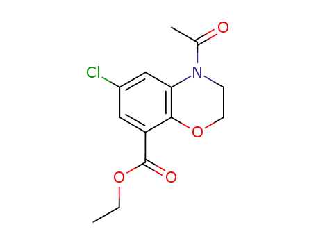 4-Acetyl-6-chloro-3,4-dihydro-2H-benzo[1,4]oxazine-8-carboxylic acid ethyl ester
