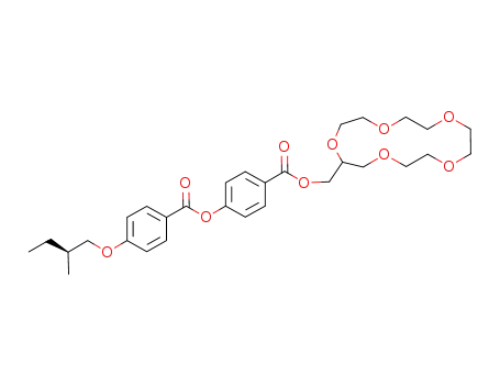 Benzoic acid, 4-(2-methylbutoxy)-,
4-[(1,4,7,10,13-pentaoxacyclopentadec-2-ylmethoxy)carbonyl]phenyl
ester, (S)-