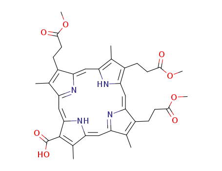 2-carboxy-8,12,17-tri(2-methoxycarbonylethyl)-3,7,13,18-tetramethylporphyrin