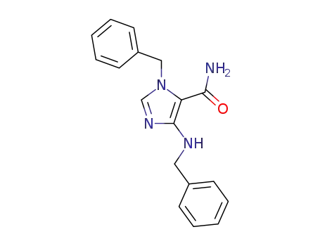 Molecular Structure of 115377-61-2 (1H-Imidazole-5-carboxamide,
1-(phenylmethyl)-4-[(phenylmethyl)amino]-)