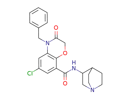4-Benzyl-6-chloro-3-oxo-3,4-dihydro-2H-benzo[1,4]oxazine-8-carboxylic acid (1-aza-bicyclo[2.2.2]oct-3-yl)-amide