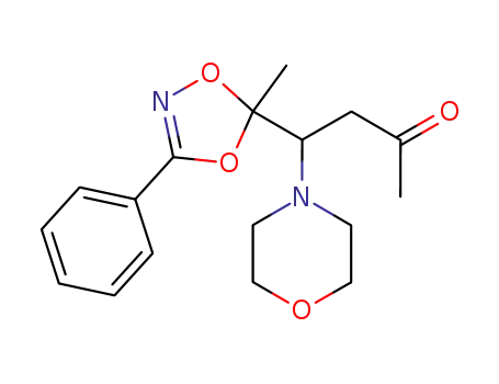 4-(5-methyl-3-phenyl-1,4,2-dioxazol-5-yl)-4-morpholinobutan-2-one
