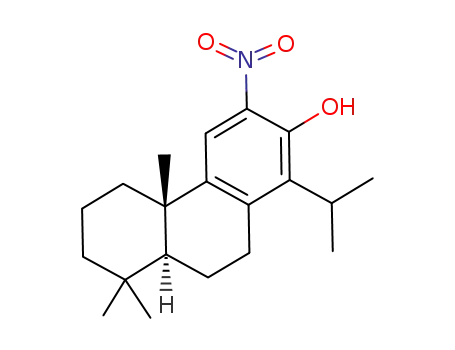Molecular Structure of 84104-89-2 (2-Phenanthrenol, 4b,5,6,7,8,8a,9,10-octahydro-4b,8,8-trimethyl-1-(1-methylethyl)-3-nitro-, (4bS,8aS)-)