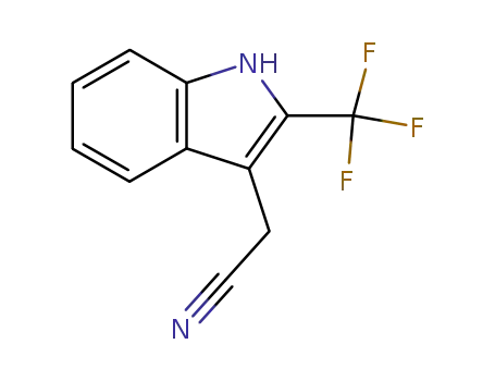 Molecular Structure of 174907-40-5 (2-(Trifluoromethyl)-1H-indole-3-acetonitrile)