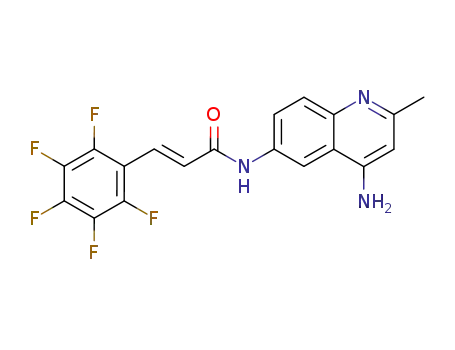 2-Propenamide,
N-(4-amino-2-methyl-6-quinolinyl)-3-(pentafluorophenyl)-, (E)-