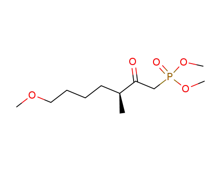 Molecular Structure of 61189-00-2 (Phosphonic acid, (7-methoxy-3-methyl-2-oxoheptyl)-, dimethyl ester,
(S)-)