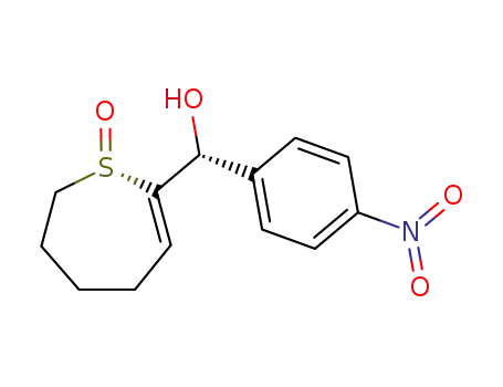 2-(1-hydroxy-1-p-nitrophenylmethyl)-1-thiacyclohept-2-ene 1-oxide