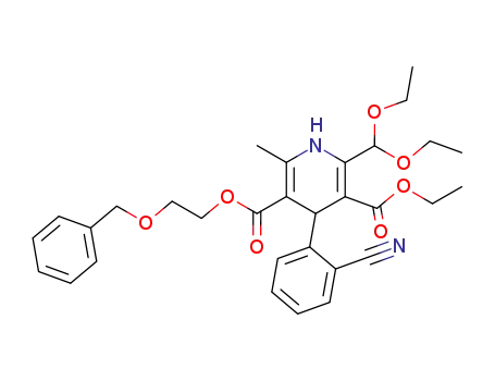 4-(2-Cyano-phenyl)-2-diethoxymethyl-6-methyl-1,4-dihydro-pyridine-3,5-dicarboxylic acid 5-(2-benzyloxy-ethyl) ester 3-ethyl ester