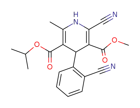 3,5-Pyridinedicarboxylic acid,
2-cyano-4-(2-cyanophenyl)-1,4-dihydro-6-methyl-, 3-methyl
5-(1-methylethyl) ester