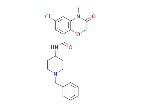 2H-1,4-Benzoxazine-8-carboxamide,
6-chloro-3,4-dihydro-4-methyl-3-oxo-N-[1-(phenylmethyl)-4-piperidinyl]-