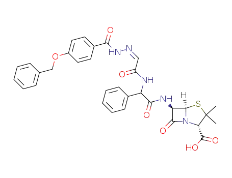 (2S,5R,6R)-6-(2-{2-[(4-Benzyloxy-benzoyl)-hydrazono]-acetylamino}-2-phenyl-acetylamino)-3,3-dimethyl-7-oxo-4-thia-1-aza-bicyclo[3.2.0]heptane-2-carboxylic acid