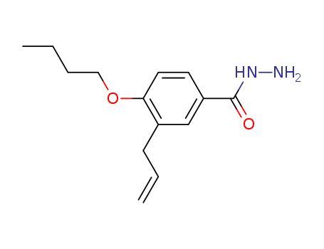 Molecular Structure of 143667-41-8 (Benzoic acid, 4-butoxy-3-(2-propenyl)-, hydrazide)