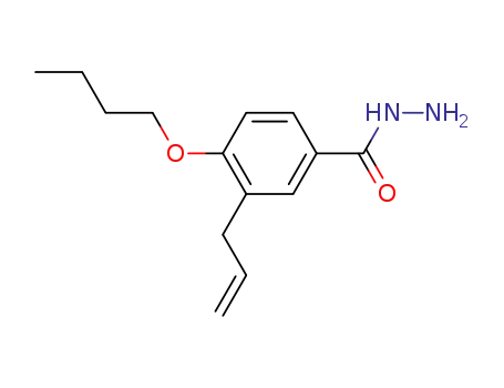 Molecular Structure of 143667-41-8 (Benzoic acid, 4-butoxy-3-(2-propenyl)-, hydrazide)