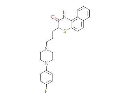 Molecular Structure of 139331-56-9 (1H-Naphtho[2,1-b][1,4]thiazin-2(3H)-one,
3-[3-[4-(4-fluorophenyl)-1-piperazinyl]propyl]-)