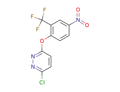 Molecular Structure of 103317-55-1 (PYRIDAZINE, 3-CHLORO-6-[4-NITRO-2-(TRIFLUOROMETHYL)PHENOXY]-)