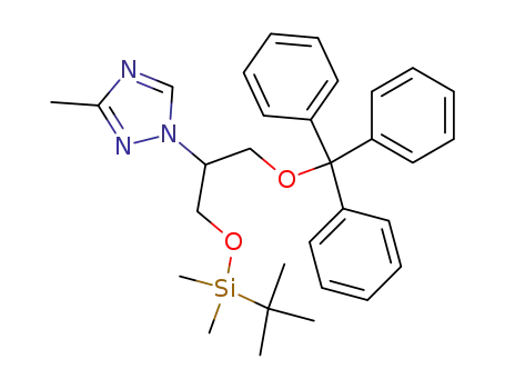 1-[1-(tert-Butyl-dimethyl-silanyloxymethyl)-2-trityloxy-ethyl]-3-methyl-1H-[1,2,4]triazole
