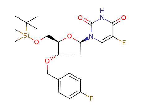 1-[(2R,4S,5R)-5-(tert-Butyl-dimethyl-silanyloxymethyl)-4-(4-fluoro-benzyloxy)-tetrahydro-furan-2-yl]-5-fluoro-1H-pyrimidine-2,4-dione