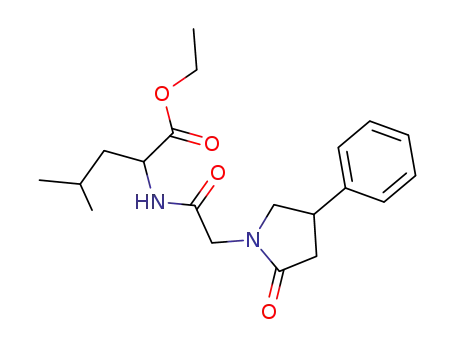 DL-Leucine, N-[(2-oxo-4-phenyl-1-pyrrolidinyl)acetyl]-, ethyl ester
