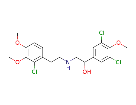Molecular Structure of 80751-56-0 (2-[2-(2-Chloro-3,4-dimethoxy-phenyl)-ethylamino]-1-(3,5-dichloro-4-methoxy-phenyl)-ethanol)