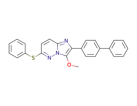 Imidazo[1,2-b]pyridazine,
2-[1,1'-biphenyl]-4-yl-3-methoxy-6-(phenylthio)-