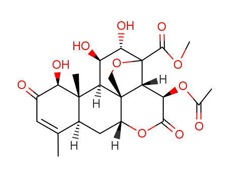 Picras-3-en-21-oicacid, 15-(acetyloxy)-13,20-epoxy-1,11,12-trihydroxy-2,16-dioxo-, methyl ester,(1b,11b,12a,15b)- cas  53663-03-9