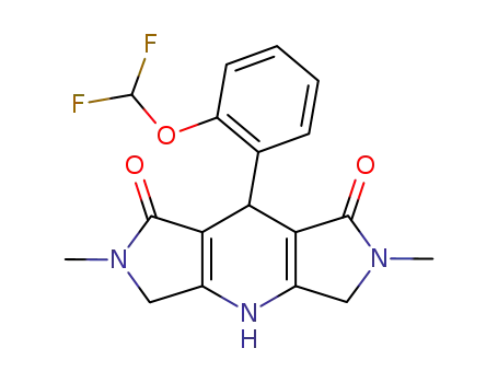 2,6-dimethyl-1,7-dioxo-8-(2-difluoromethoxyphenyl)-1,3,4,5,7,8-hexahydro(dipyrrolo)-<3,4,3,4-b,e>pyridine