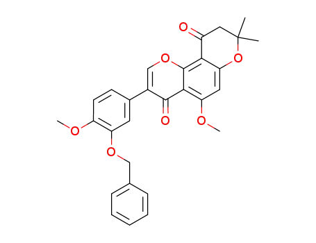 3-(3-Benzyloxy-4-methoxy-phenyl)-5-methoxy-8,8-dimethyl-8,9-dihydro-pyrano[2,3-f]chromene-4,10-dione
